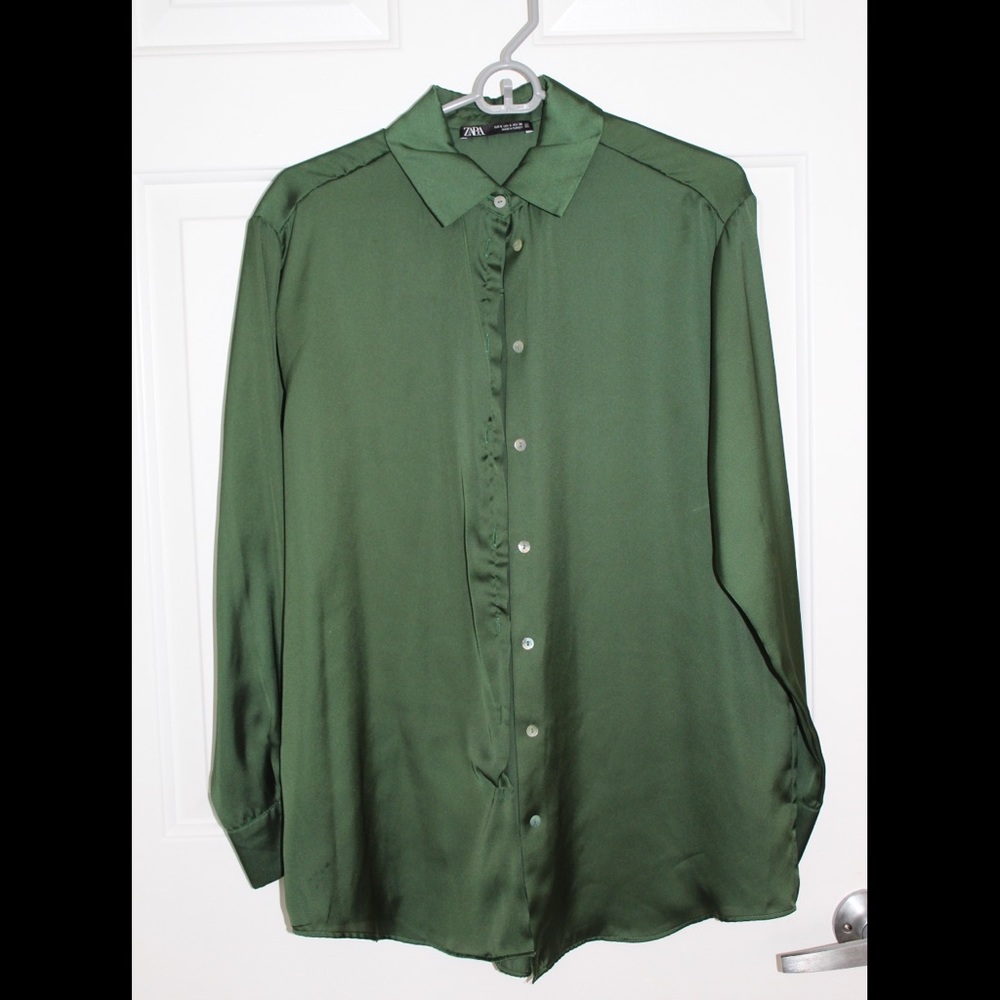 Zara Green Work Shirt